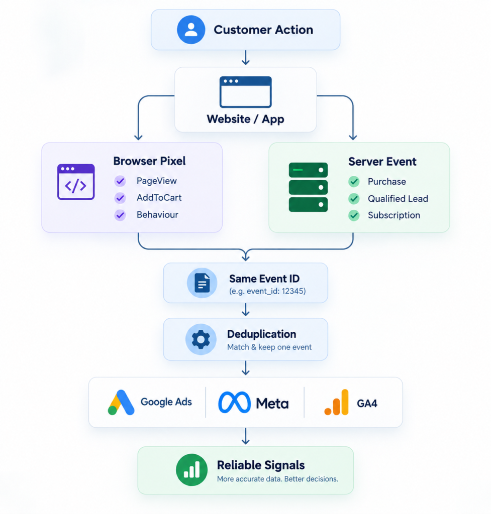 How server-side tracking changes the data path